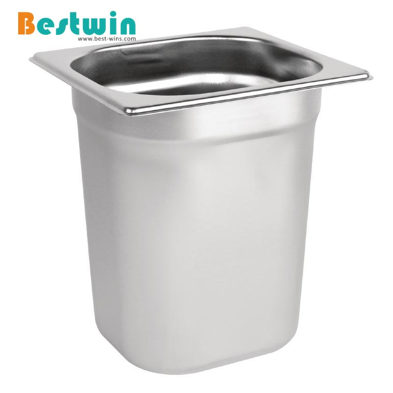 1/6 Size Stainless Steel GN Pan with Anti-Jam