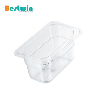 1/9 Size Plastic Polycarbonate Gn Pan Transparent Color NSF Certified
