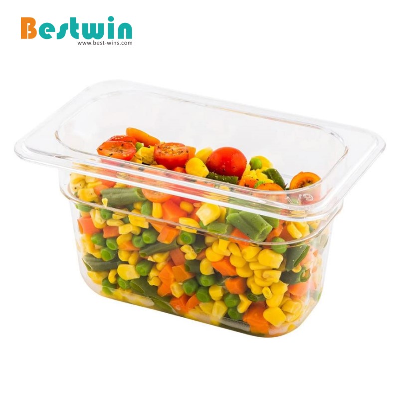 1/9 Size Plastic Polycarbonate Gn Pan Transparent Color NSF Certified