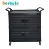 3 Tiers Plastic Hotel Room Service Trolley with Doors