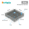 49-Compartment Plastic Dishwasher Basket for Glass