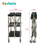 3-Tiers Plastic Collapsible Cater Service Utility Cart-M
