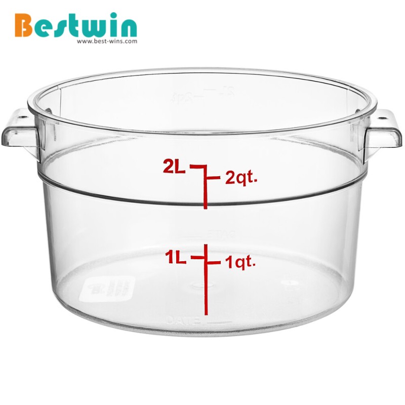 2L Round Plastic Food Storage Container