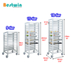 9-Tiers Aluminum Cooling Rack Trolley for Baking Tray & GN Pan