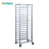18-Tiers Aluminum Cooling Rack Trolley for Baking Tray