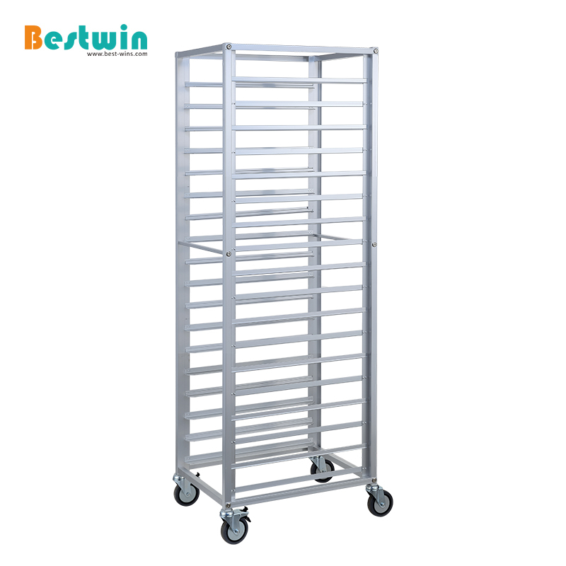 18-Tiers Aluminum Cooling Rack Trolley for Baking Tray