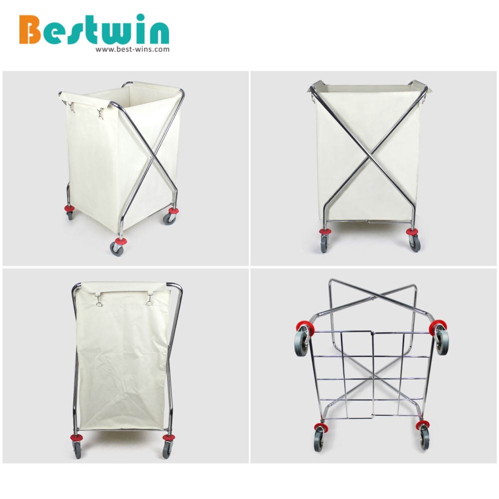 Collapsible Laundry Cart with Linen Basket