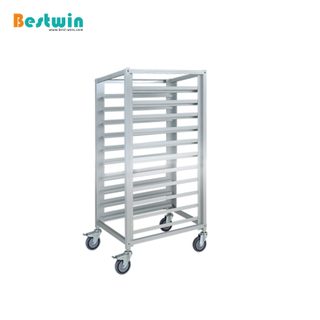 9-Tiers Aluminum Cooling Rack Trolley for Baking Tray & GN Pan