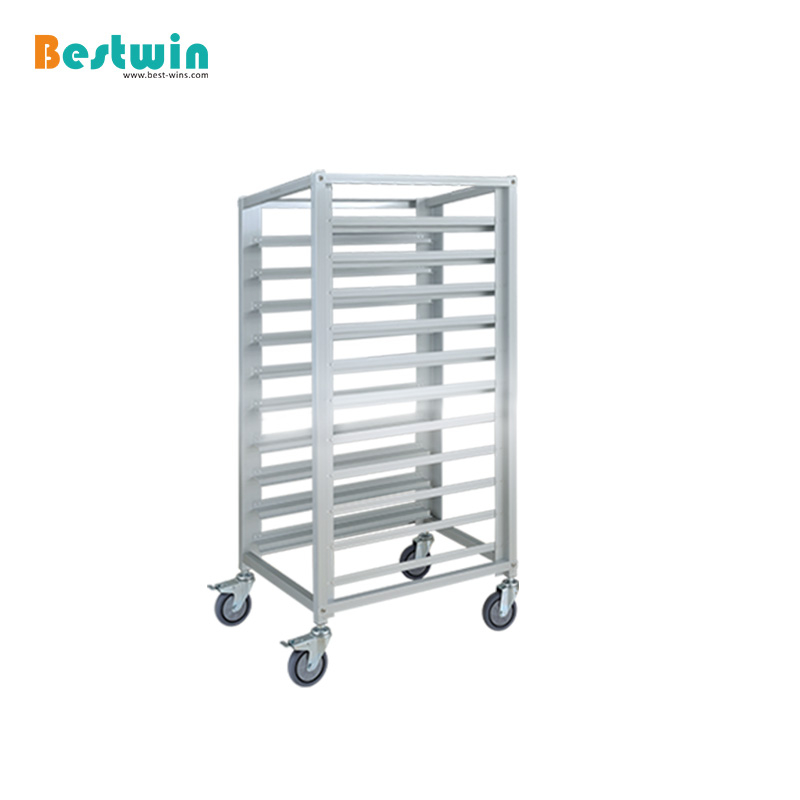 9-Tiers Aluminum Cooling Rack Trolley for Baking Tray & GN Pan