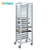 18-Tiers Aluminum Cooling Rack Trolley for Baking Tray & GN Pan