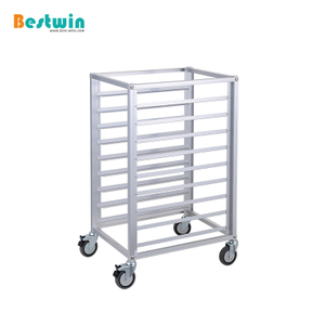 9-Tiers Aluminum Cooling Rack Trolley for Baking Tray
