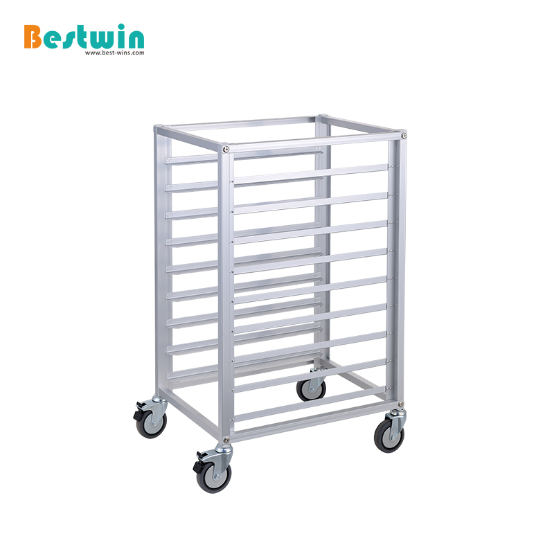 9-Tiers Aluminum Cooling Rack Trolley for Baking Tray