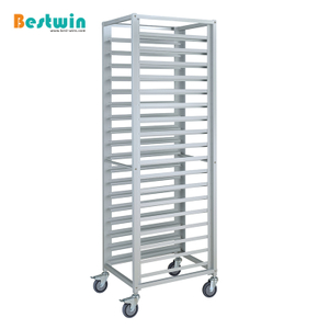 18-Tiers Aluminum Cooling Rack Trolley for Baking Tray & GN Pan