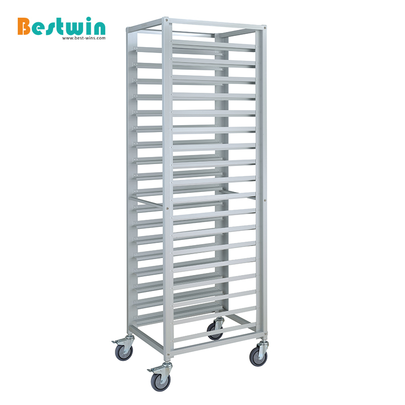 18-Tiers Aluminum Cooling Rack Trolley for Baking Tray & GN Pan