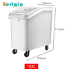 102L Plastic Ingredient Bin with Wheels