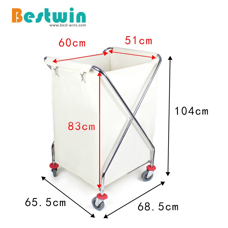 Collapsible Laundry Cart with Linen Basket