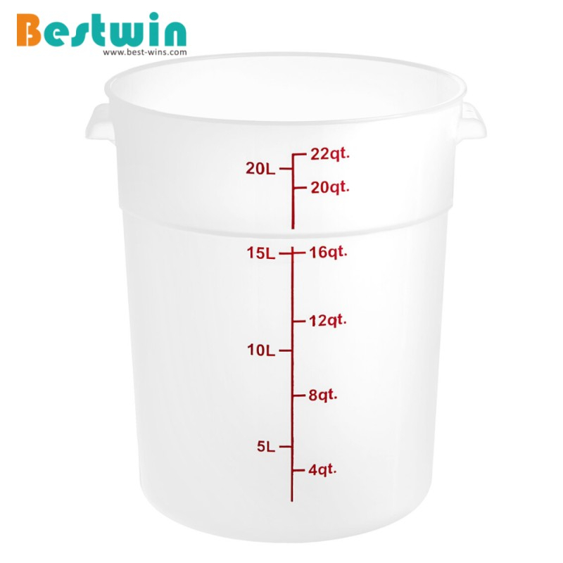 20L Round Plastic Food Storage Container