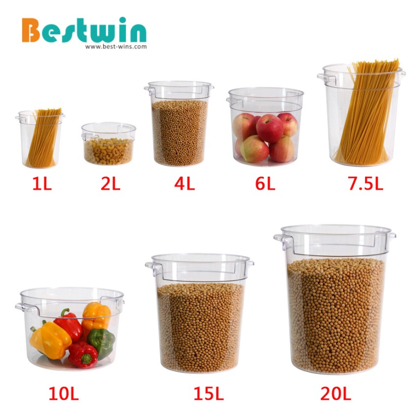 1L Round Plastic Food Storage Container